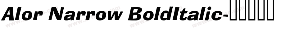 Alor Narrow BoldItalic字体转换
